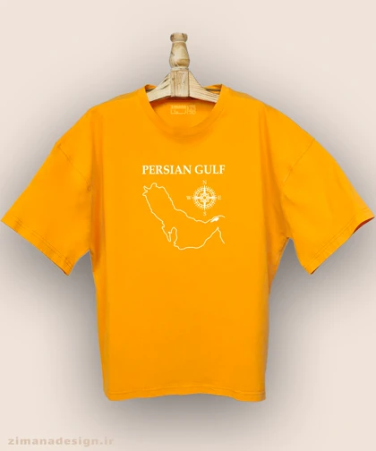 تیشرت لش مردانه و زنانه اصیل ایرانی طرح خلیج فارس کد 1013