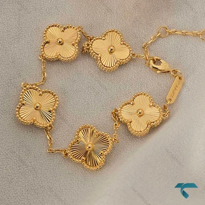 ست دستبند و گردنبند ونکلیف طلایی Set-8712-L