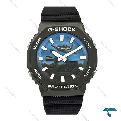 ساعت جیشاک GM2100 خلبانی مردانه بند رابر G-Shock-7529-G