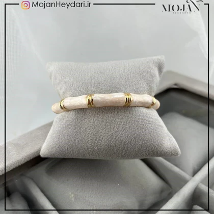 دستبند زنانه بنگل با طرح میناکاری شیک و ظریف کد bg10032