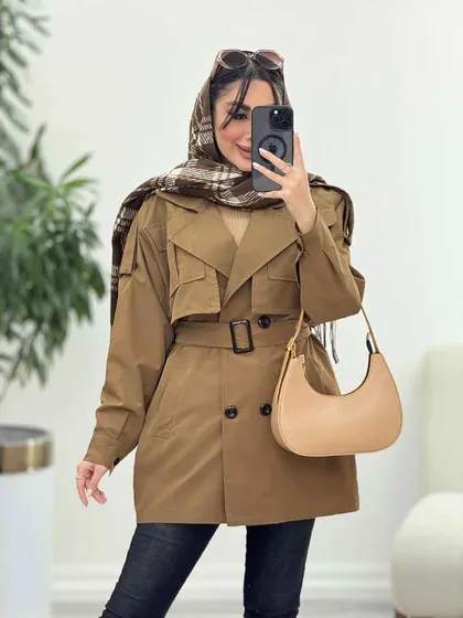 بارانی دو تکه جیب پیله
