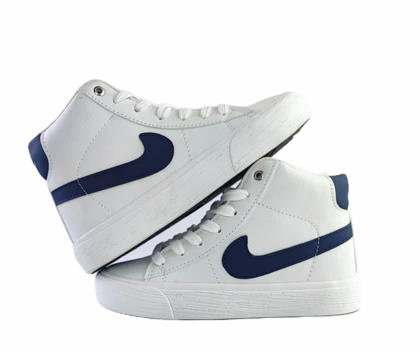 کفش اسپرت زنانه برند نایکی مدل بلیزر ساق‌دار nike سفید سرمه‌ای کد 87