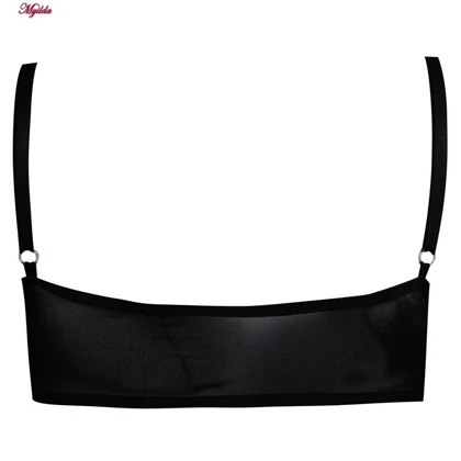 ست شورت و نیم‌تنه زنانه فانتزی مدل بدون فنر توری مشکی کد 4685-4120