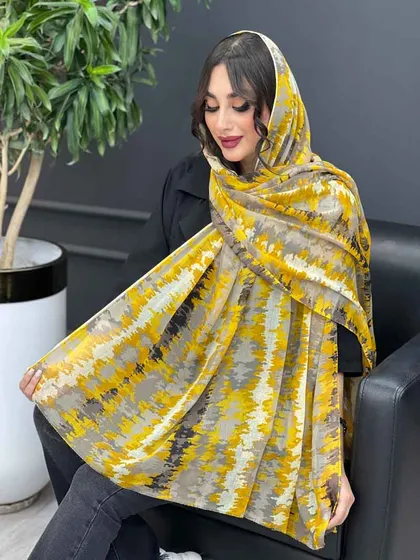 شال آبرنگی حریرنخ