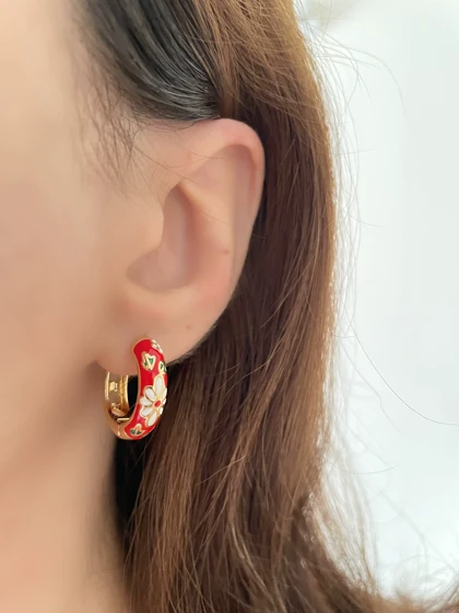 گوشواره های رنگی میناکاری ysx