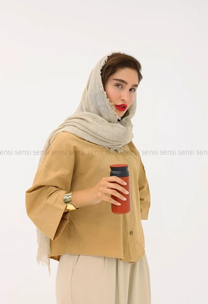 شومیز لینن پایین برش