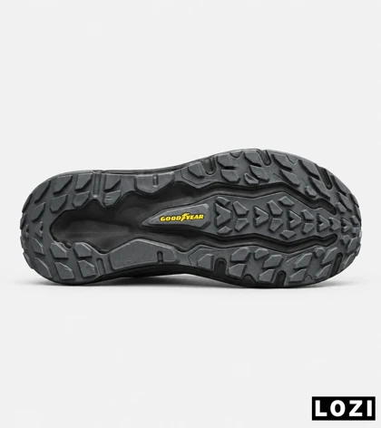 کتانی طبی اسکیچرز Max Protect مشکی طوسی سبز مدل 9720 استایل Outdoor