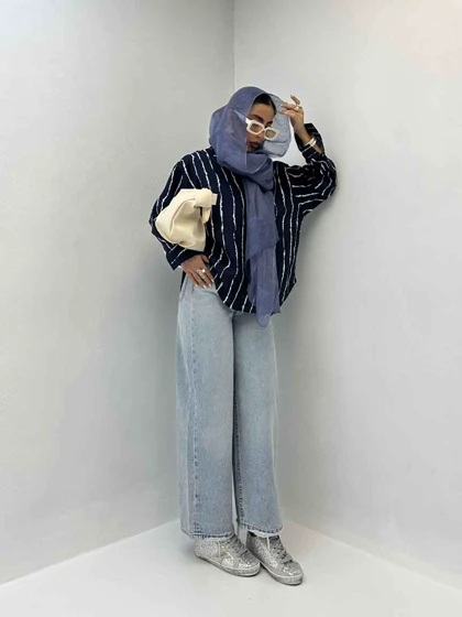 شومیز جلو کوک راه راه