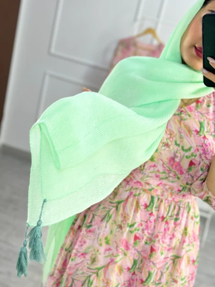 شال شیدا سبزپاستلی