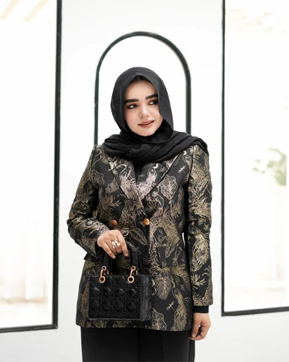کت تک زنانه ژاکارد رخشان