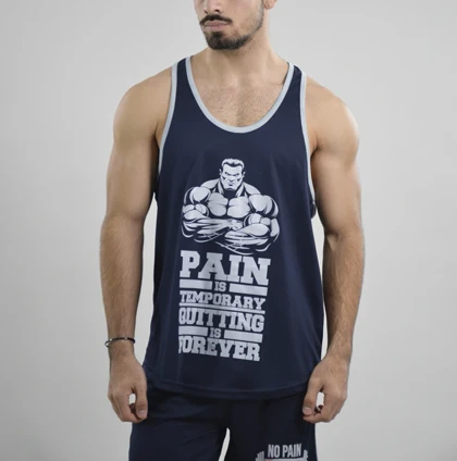 ست رکابی و شلوارک ورزشی مردانه مدل PY-Pain-4H0878 سرمه ای