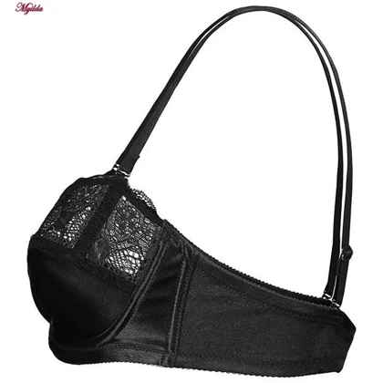 سوتین زنانه دکلته نیم تور مشکی لین مدل 4680-418