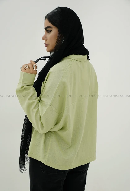 شومیز لینن باکسی کد1005798