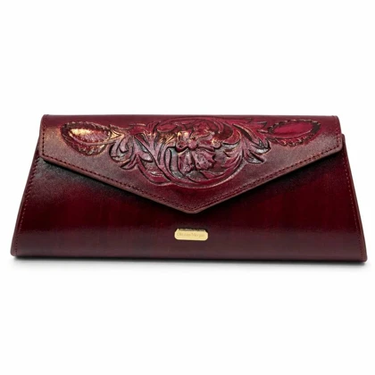 کیف شب چرم طبیعی زنانه مدل نگار کد 207595
