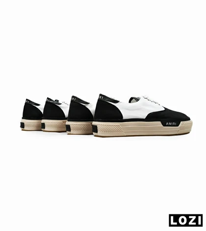 کفش اسنیکرزمشکی سفید Amiri Simple مدل 4856