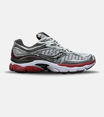 کفش کتانی مردانه و زنانه طوسی قرمز Saucony pro grid omni 9 مدل 8644