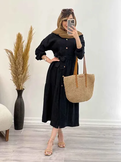 پیراهن بلند چین‌دار