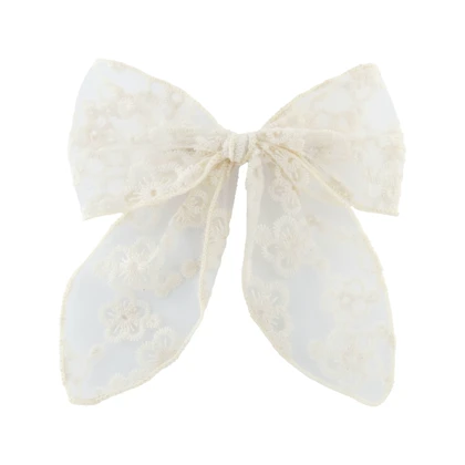 گیره مو زنانه مدل پاپیونی گل‌دار