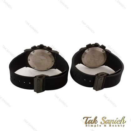 ساعت ست هابلوت مشکی زه رزگلد سه موتوره کرنوگراف Hublot-4840-S