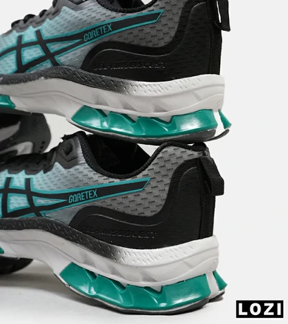 کفش کتانی مردانه آبی سبز ASICS GORETEX