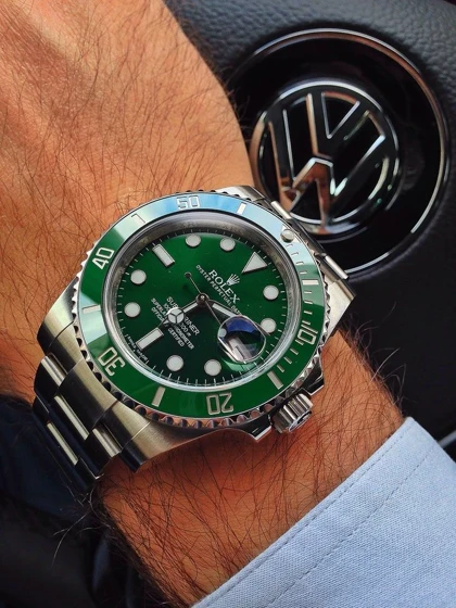 ساعت رولکس سابمارینر مردانه نقره ای صفحه سبز (هالک) Rolex Submariner Hulk