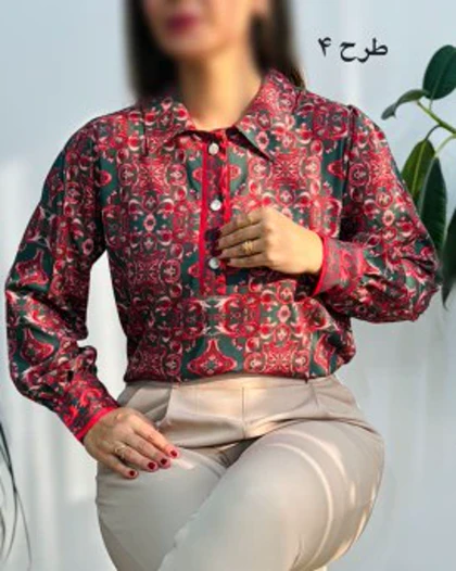 شومیز سه دگمه پرند