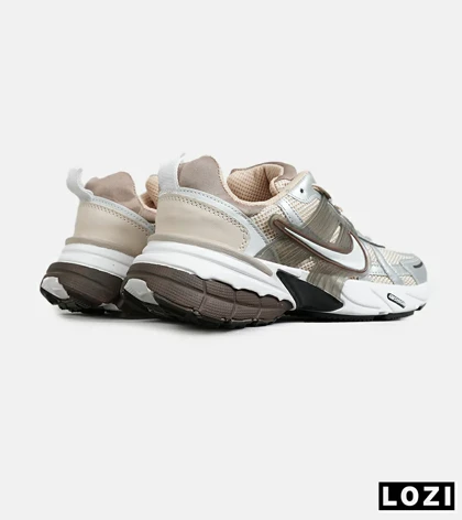 کفش کتانی مردانه و زنانه سفید کرم نقره ای Nike cushlon مدل 6012