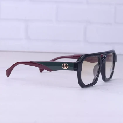 عینک آفتابی گوچی فریم زرشکی عدسی زرد 2486/2
