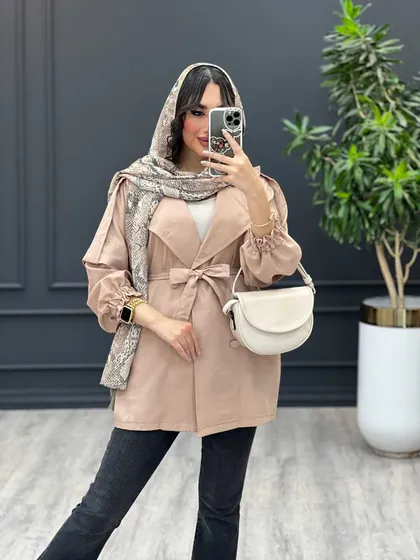 مانتو آستین کش ژیله دار