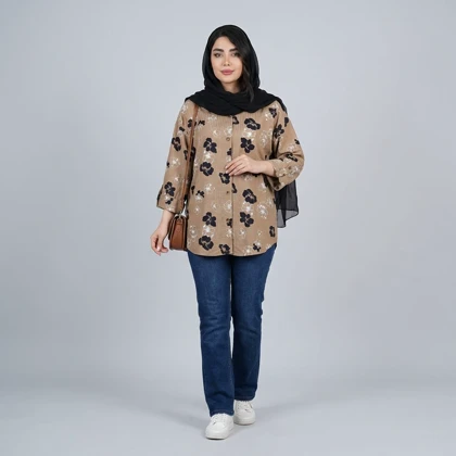 مانتو شومیزی زنانه دیپلمات گل‌دار شقایق