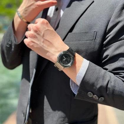 ساعت جی شاک تمام استیل مشکی