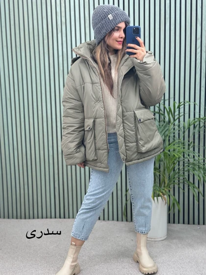 کاپشن کلاهدار الماس