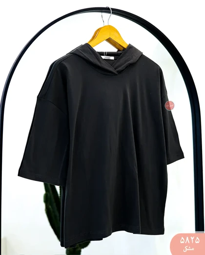 تیشرت باکسی کلاهدار 5825