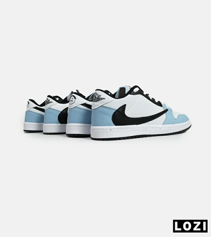 کفش کتانی مردانه مشکی سفید آبی نایک NIKE travis scott