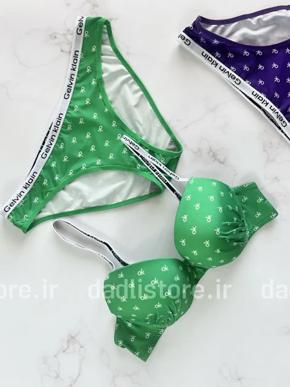 ست شورت و سوتین اسفنجی فنر دار بند اسپورت Gelvin Klain طرح OK