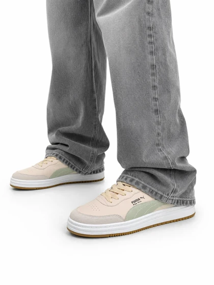 کفش کتانی مردانه مدل پوما کرم سبز Puma