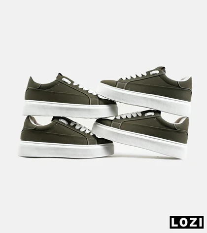 کفش اسنیکرزمردانه زیتونی PULL & BEAR مدل 7131