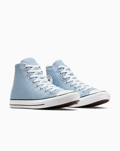 کفش ال استار اصل ساق بلند مدل کلاسیک رنگ آبی کمرنگ all star chuck navy blue