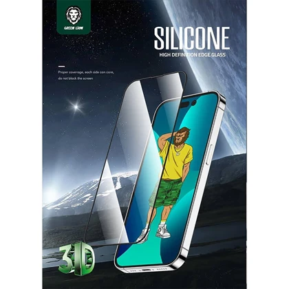 گلس آیفون 14 پلاس گرین‌لاین Green Lion GN3DSHD14M