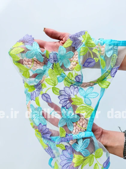 سرهمی شورت و سوتین فنردار تور و دانتل فانتزی هانیس Hanis
