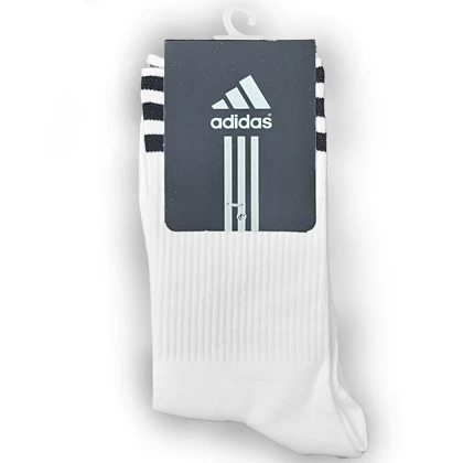جوراب آدیداس ساق بلند سفید high top adidas socks کد 281426