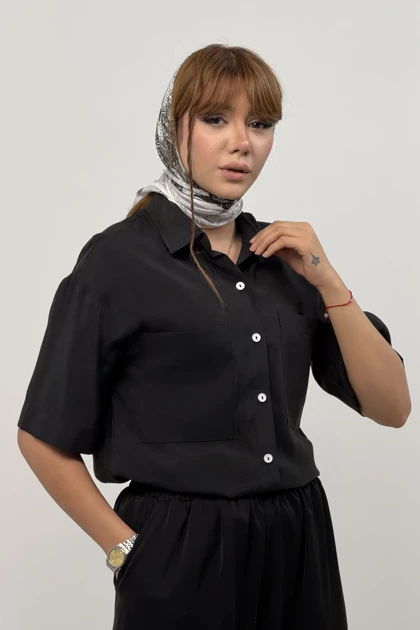 شومیز گلس 2جیب آیدا