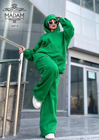 ست هودی و شلوار بگ زنانه madam