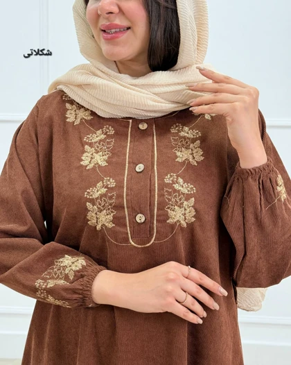 پیراهن مخمل کبریتی سپنتا کد محصول 1513