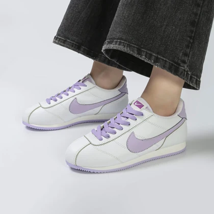 کفش و کتانی زنانه و دخترانه مدل نایک NIKE رنگ سفید یاسی کد 41267