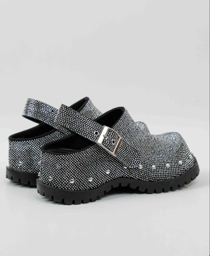 لوفر زنانه فول نگین لژ مخفی 7 سانت پشت‌باز کد 1432