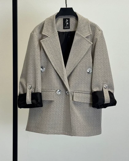 پالتو لامر آستین دکمه   کد 600057