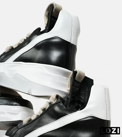 کفش کتانی مردانه مشکی سفید Rick Owens