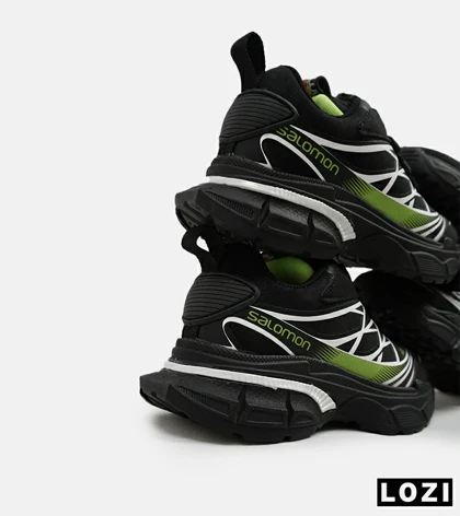 کفش بچه گانه مشکی سفید سبز سالامون Salomon XT street
