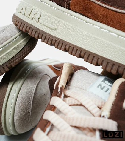 کفش کتانی مردانه و زنانه قهوه ای NIKE AIR FORCE مدل 2094